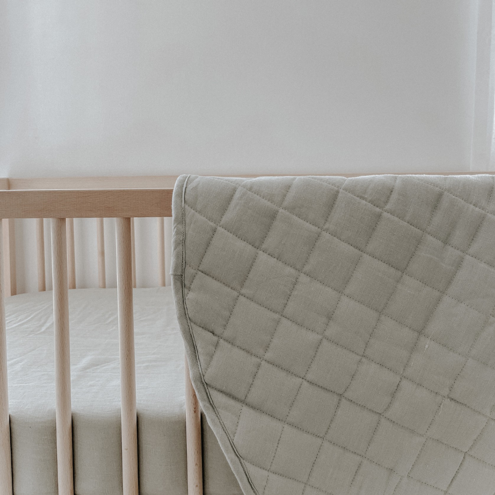 100% French Flax Linen Playmat- Sage gallery detail image