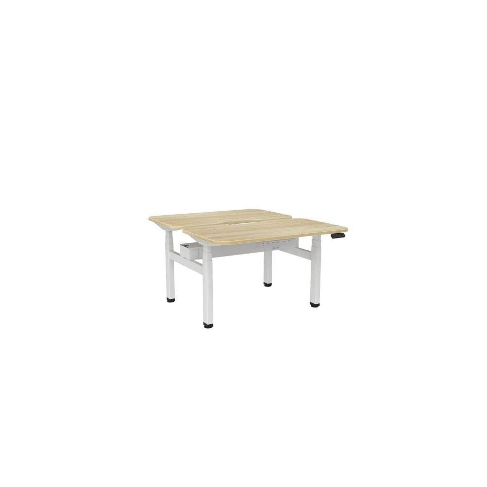 Haven Electric Double Sided Desk - Scallop & Radius Top gallery detail image