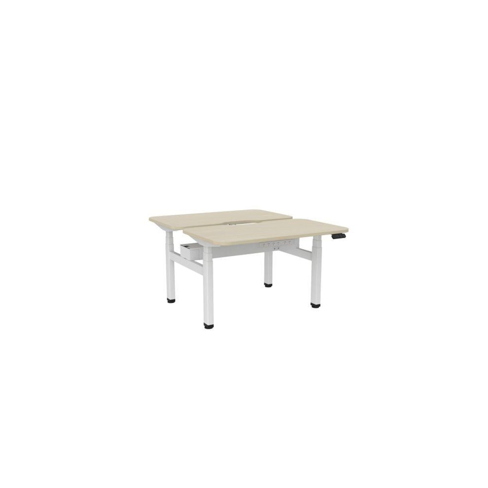 Haven Electric Double Sided Desk - Scallop & Radius Top gallery detail image