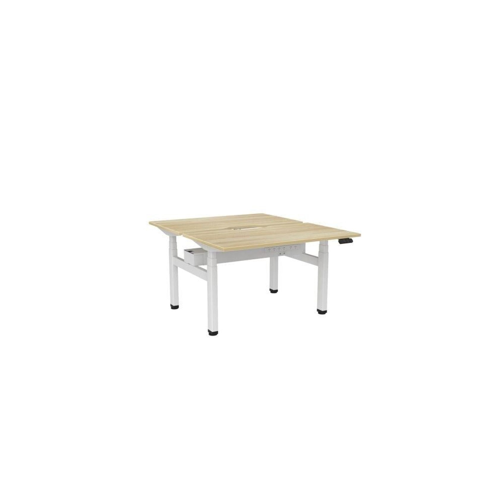 Haven Electric Double Sided Desk - Scallop Top gallery detail image