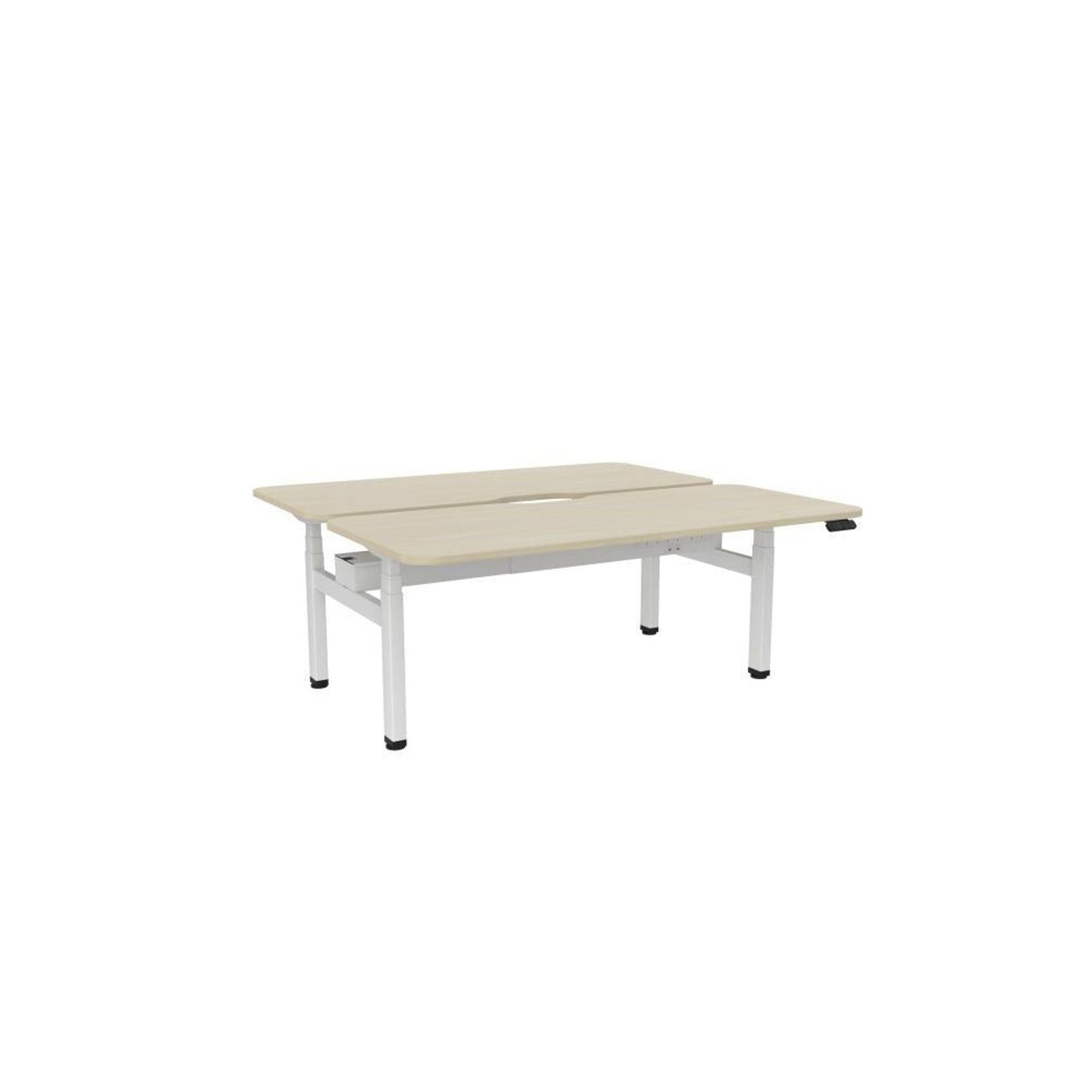 Haven Electric Double Sided Desk - Scallop & Radius Top gallery detail image