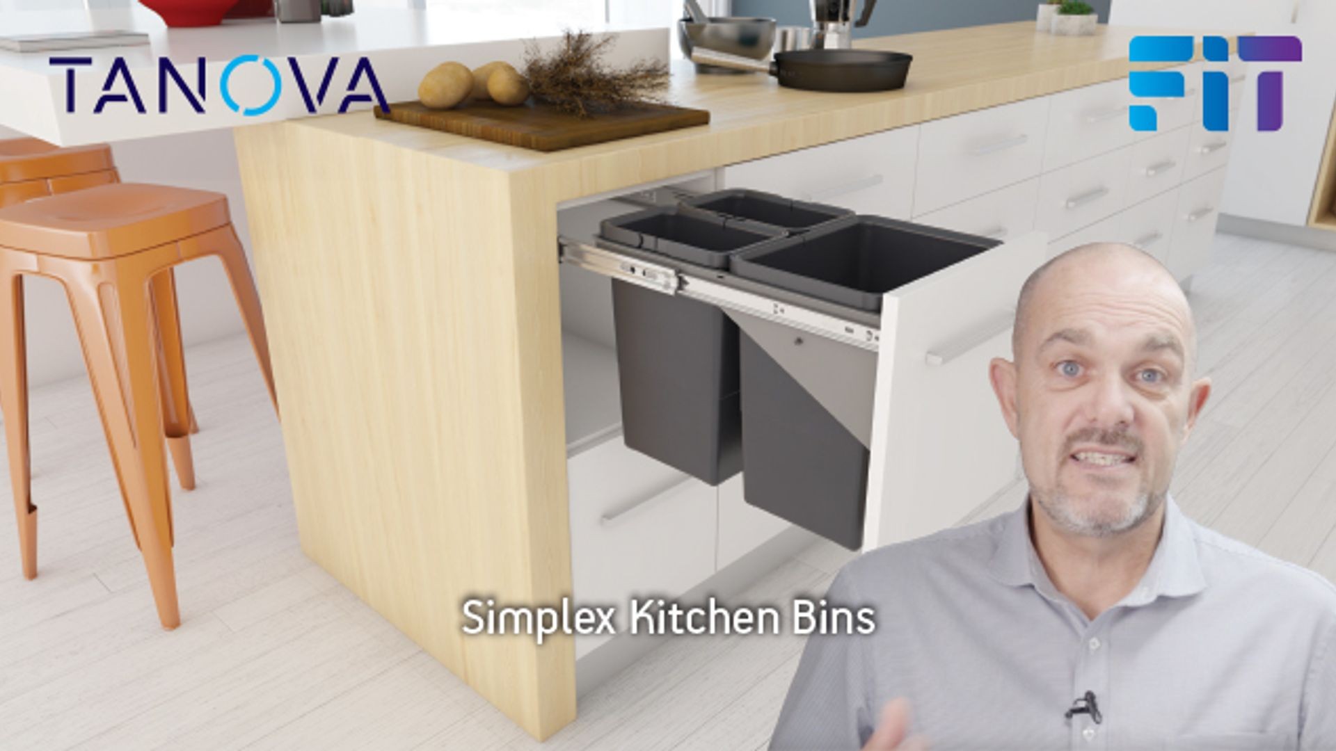 Tanova Simplex Pull Out Kitchen Bin gallery detail image