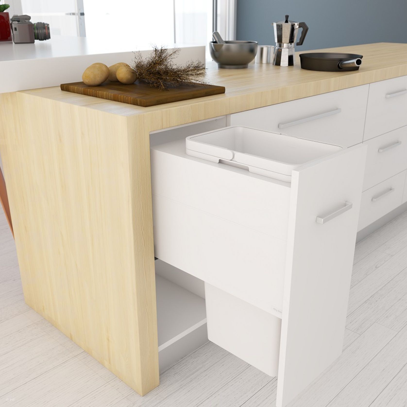 Tanova Designer Series 2 Pull Out Kitchen Bin gallery detail image