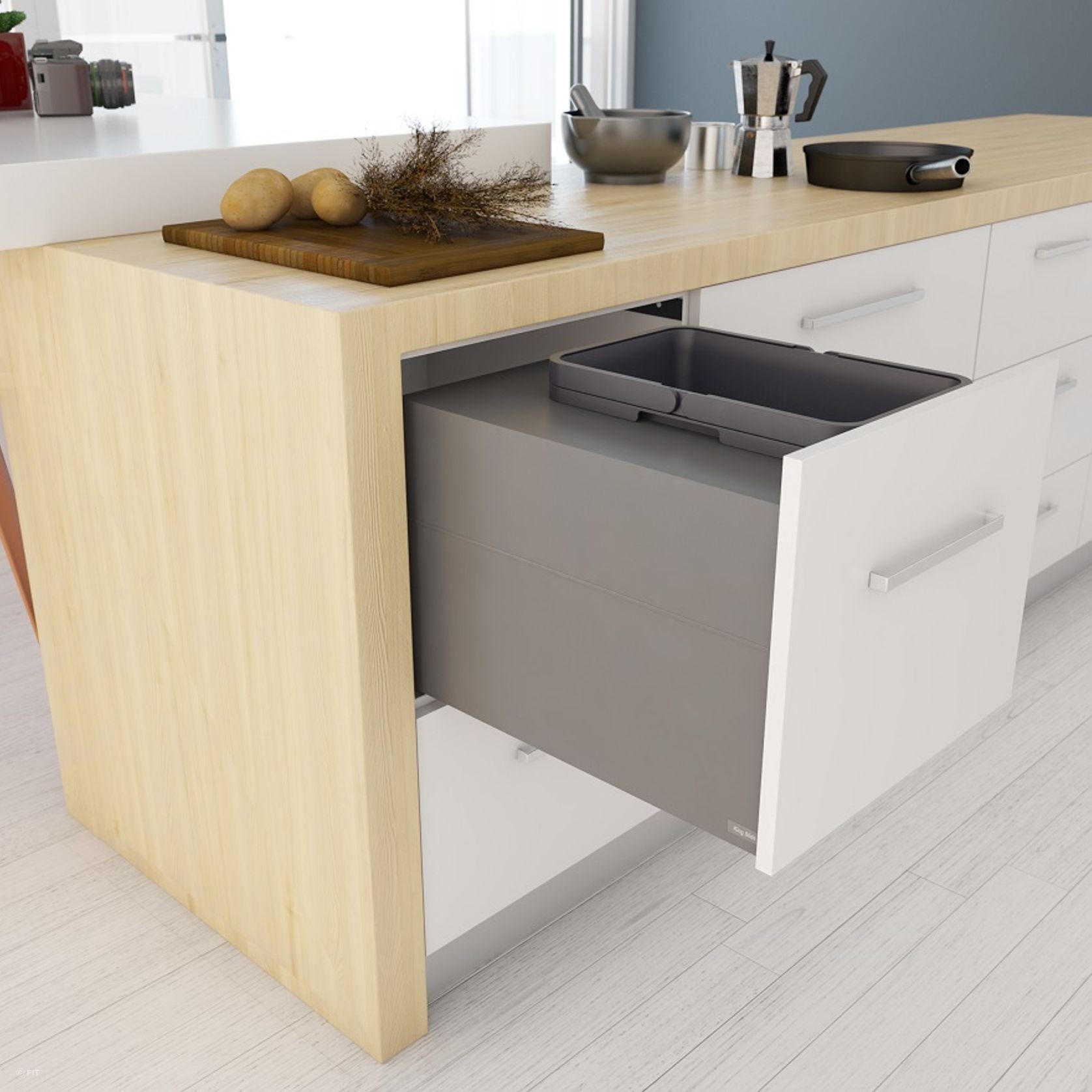 Tanova Designer Series 2 Pull Out Kitchen Bin gallery detail image