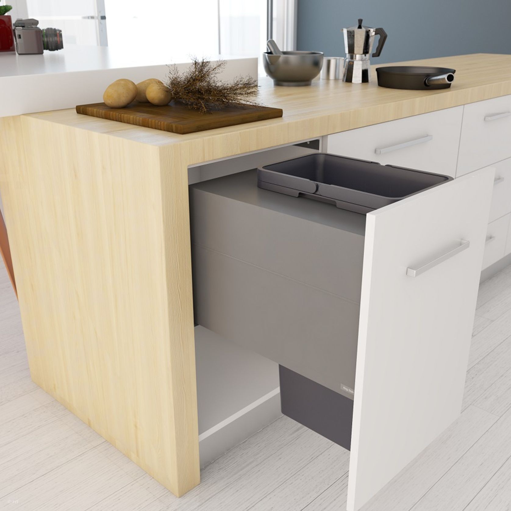 Tanova Designer Series 2 Pull Out Kitchen Bin gallery detail image