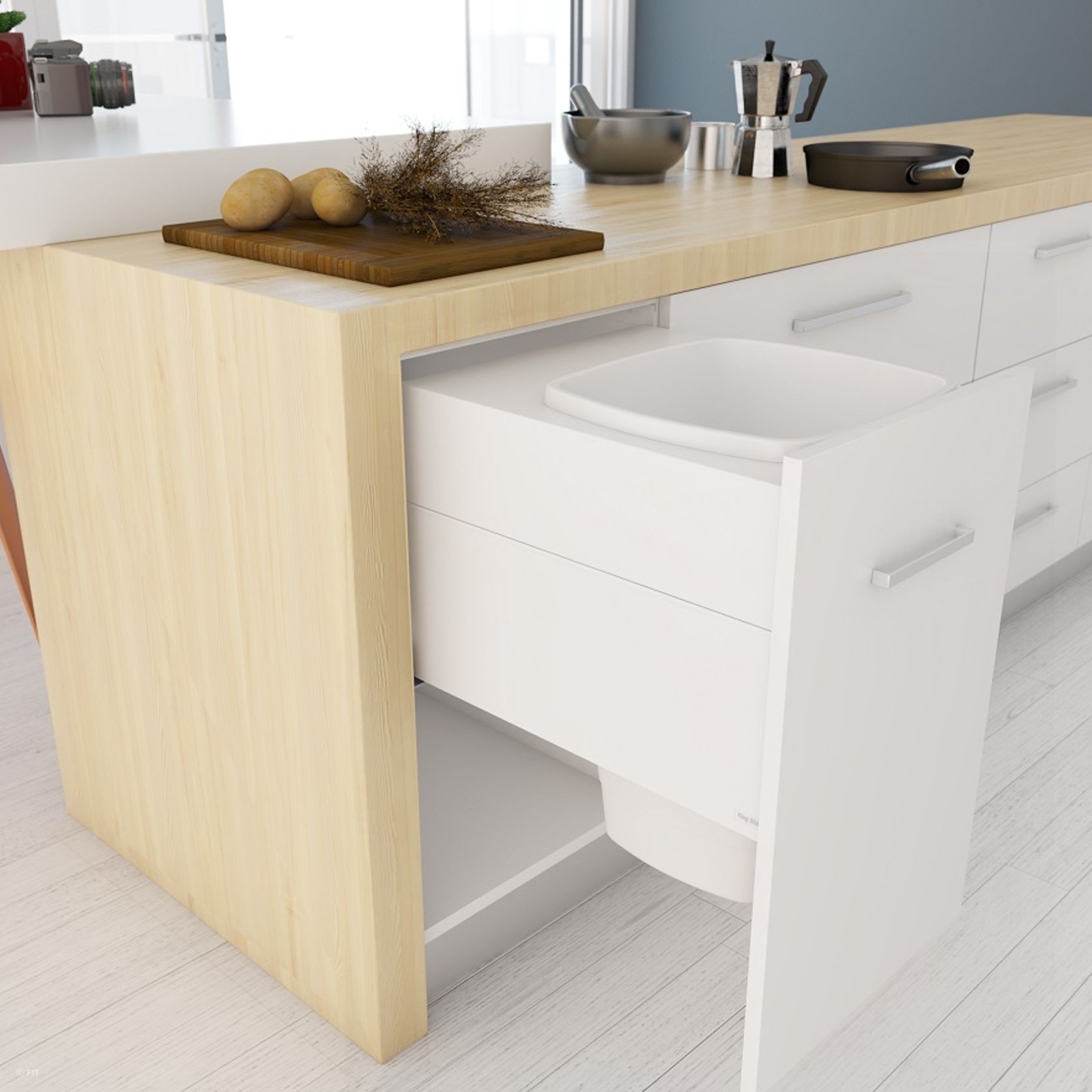 Tanova Designer Series 2 Pull Out Kitchen Bin gallery detail image