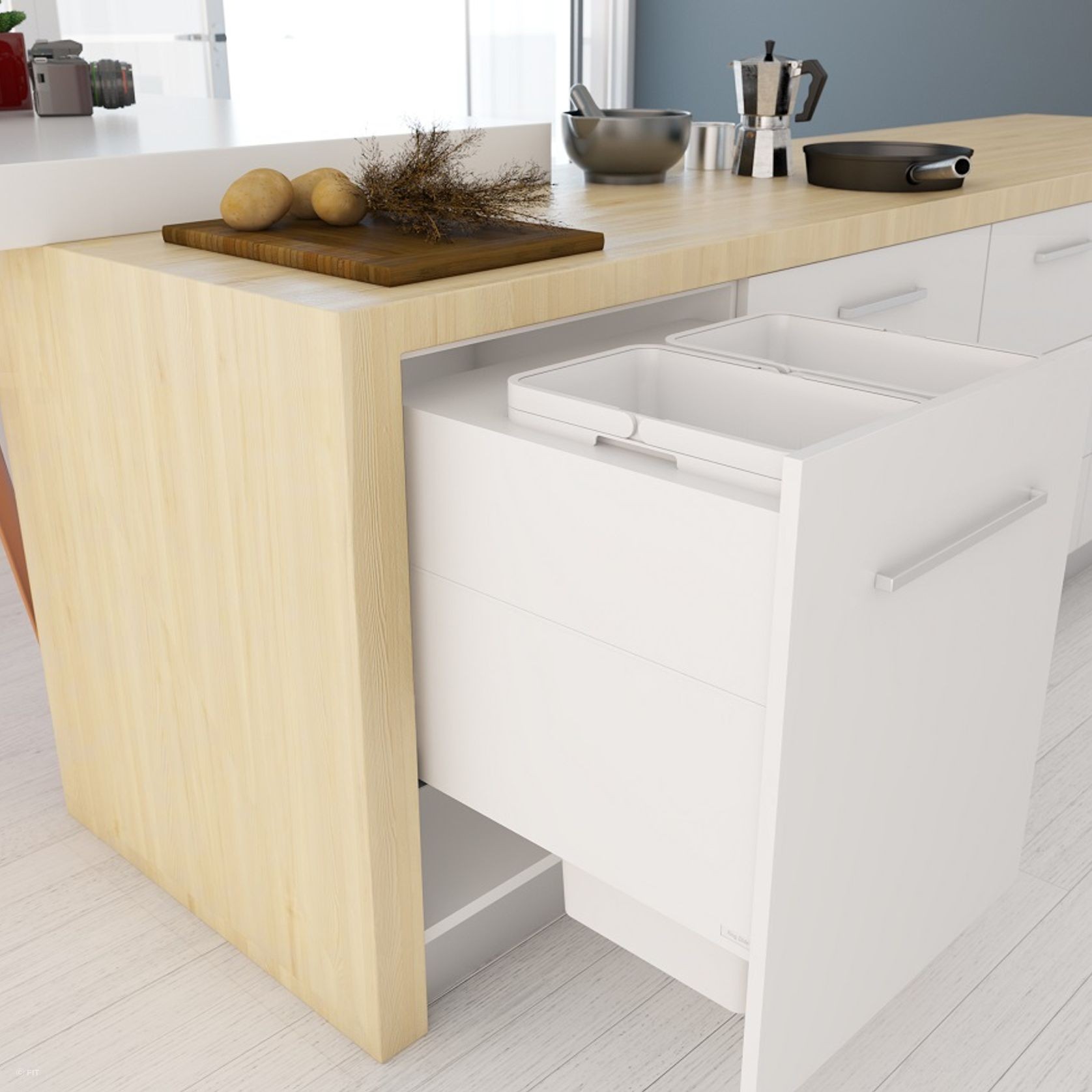 Tanova Designer Series 2 Pull Out Kitchen Bin gallery detail image