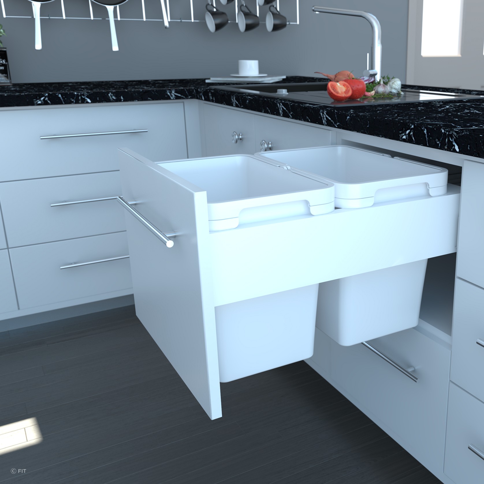 Tanova Simplex Plus Pull Out Kitchen Bin gallery detail image
