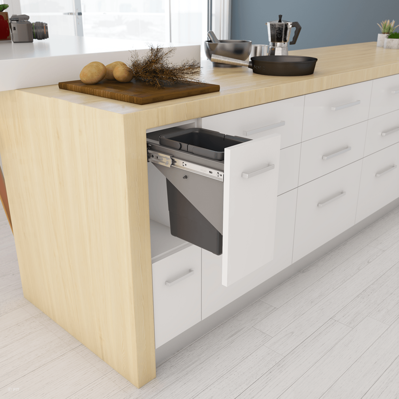 Tanova Simplex Pull Out Kitchen Bin gallery detail image