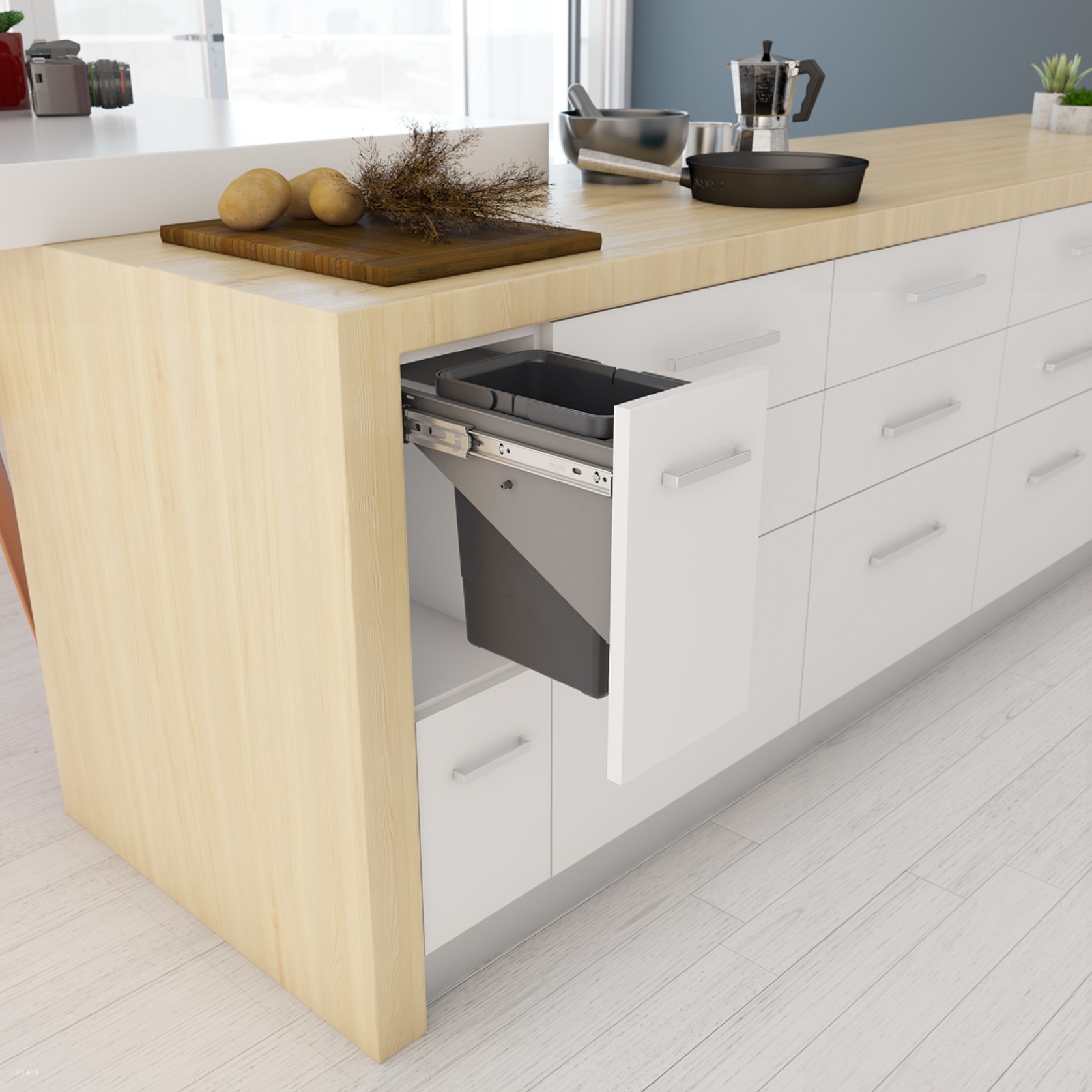 Tanova Simplex Pull Out Kitchen Bin gallery detail image