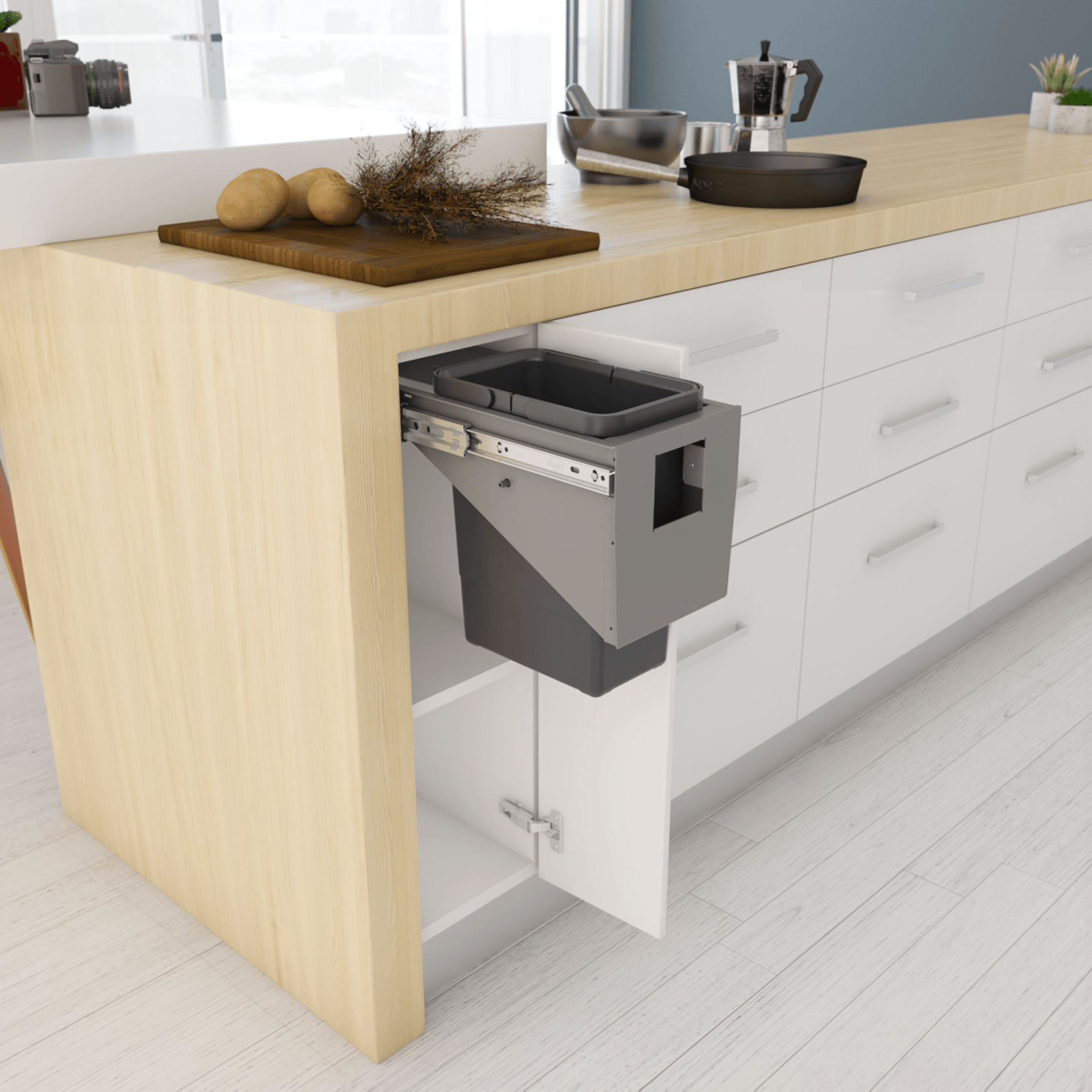Tanova Simplex Pull Out Kitchen Bin ArchiPro NZ