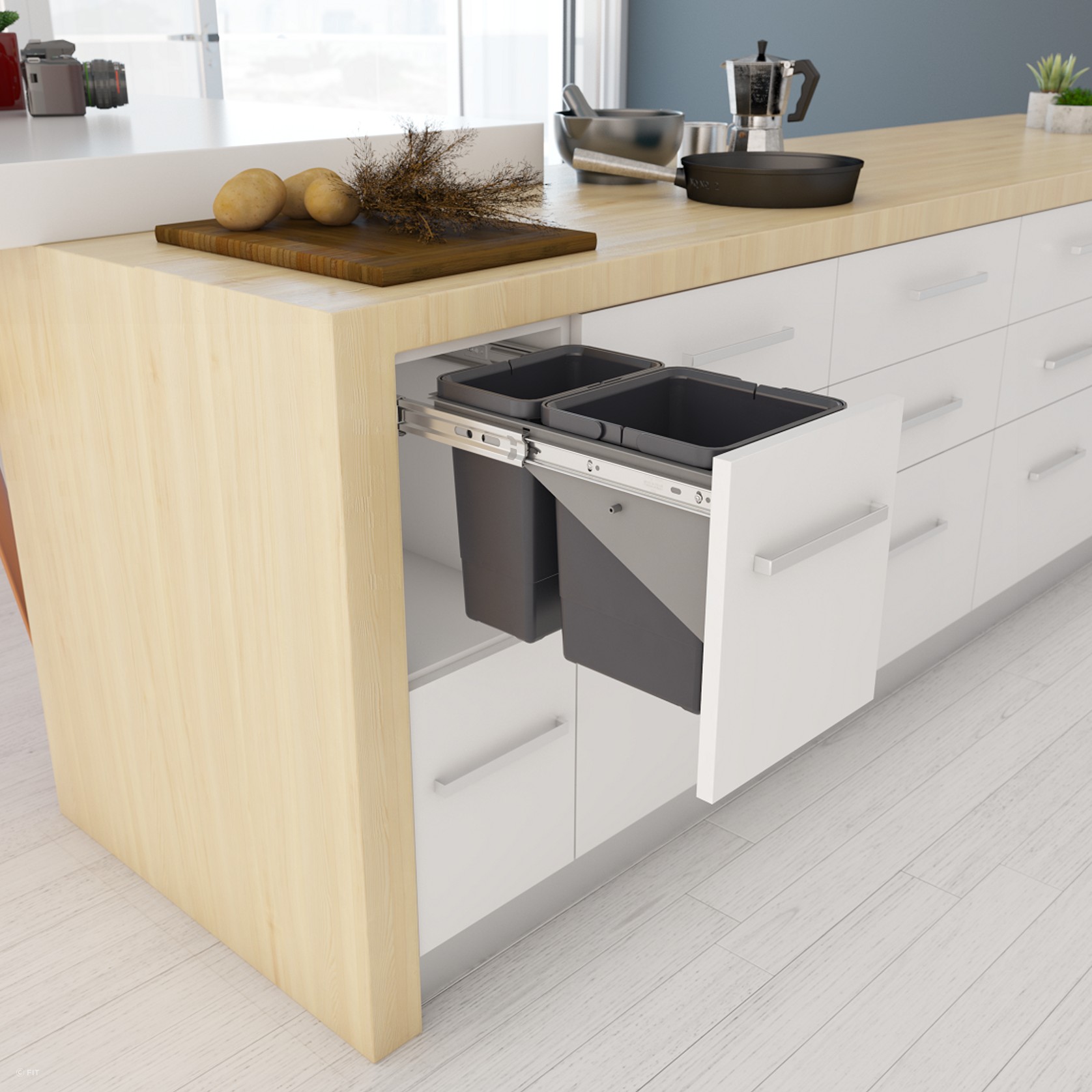 Tanova Simplex Pull Out Kitchen Bin gallery detail image