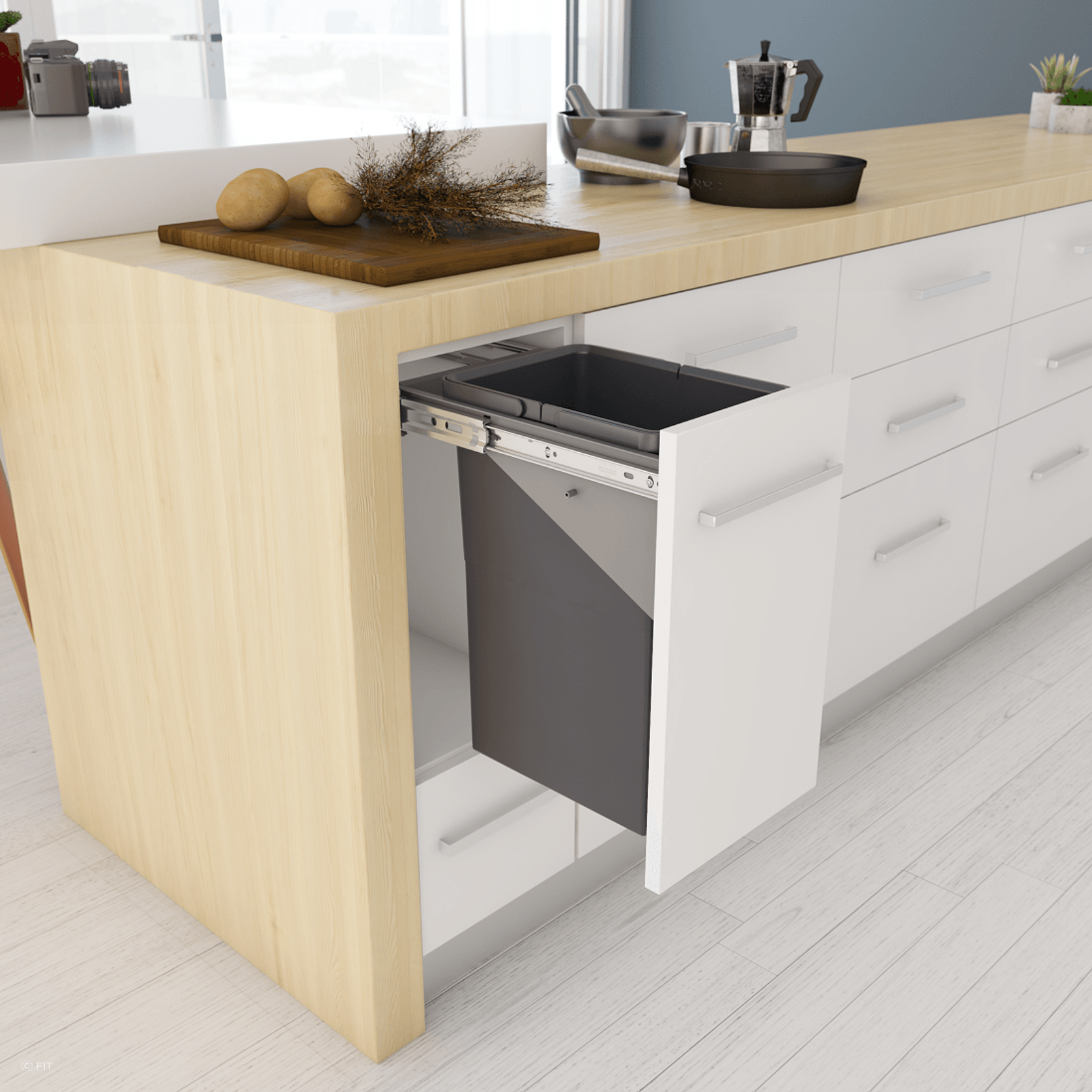 Tanova Simplex Pull Out Kitchen Bin gallery detail image