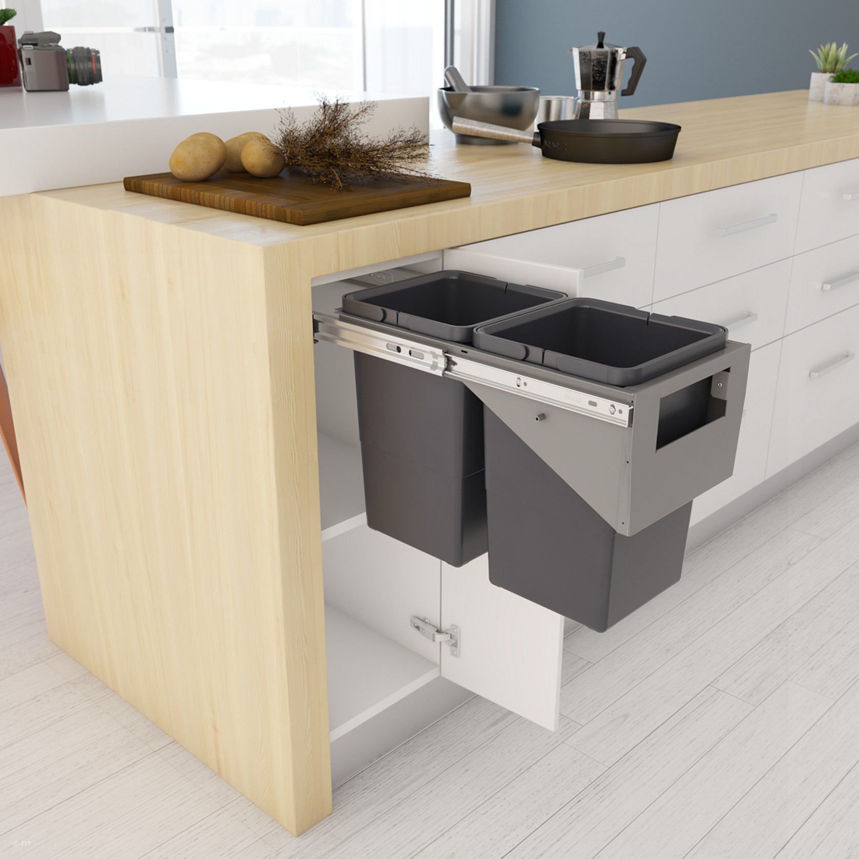 Tanova Simplex Pull Out Kitchen Bin gallery detail image