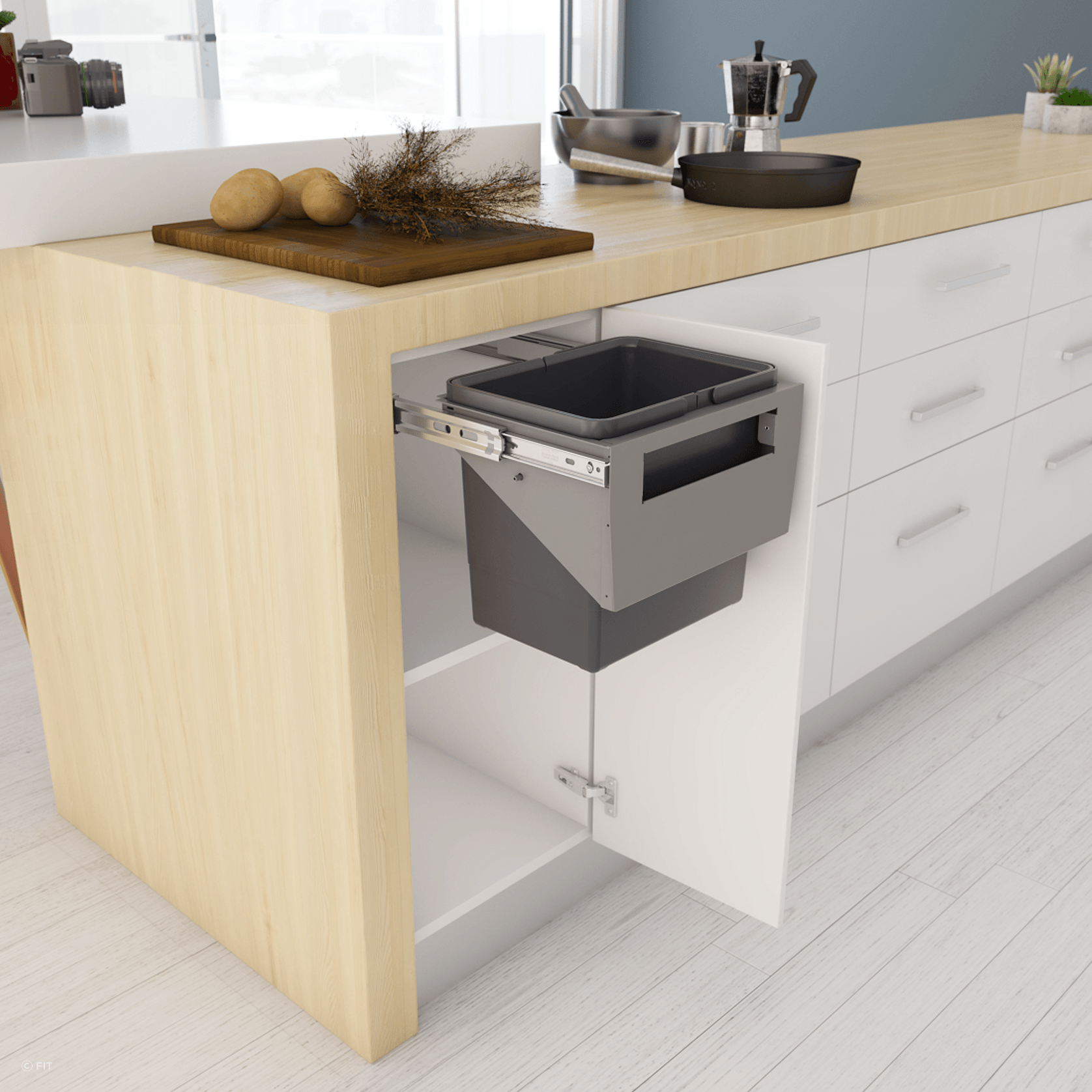 Tanova Simplex Pull Out Kitchen Bin gallery detail image