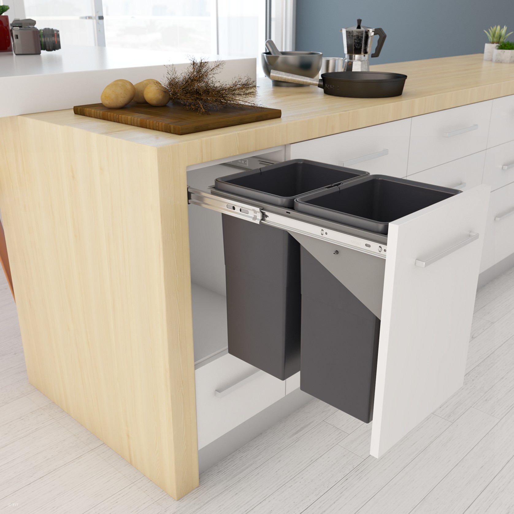 Tanova Simplex Pull Out Kitchen Bin gallery detail image