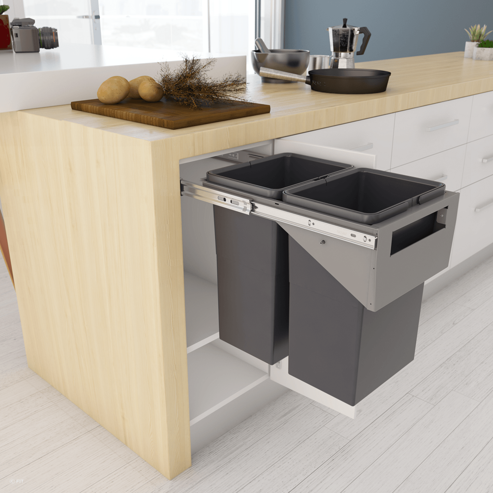 Tanova Simplex Pull Out Kitchen Bin gallery detail image