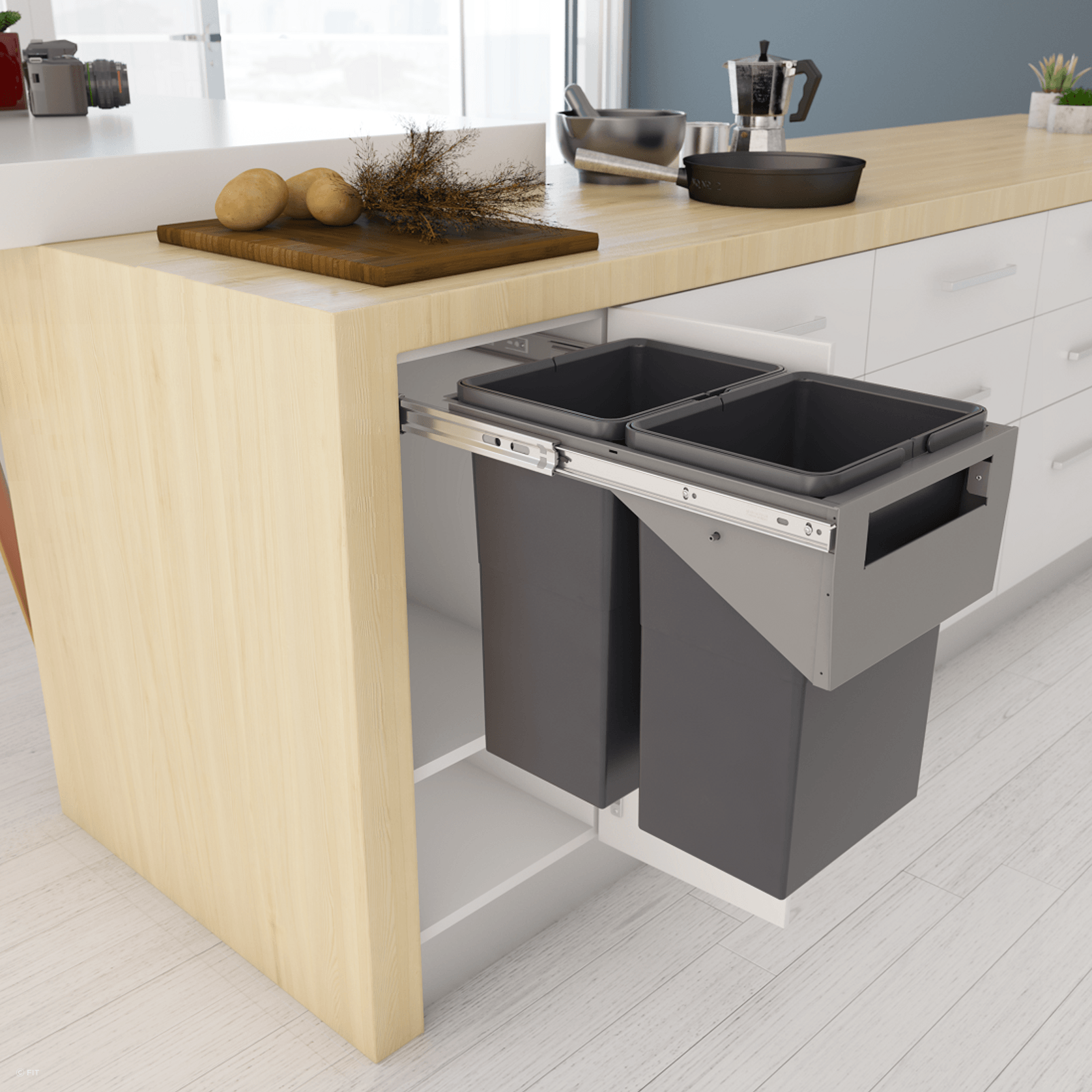 Tanova Simplex Pull Out Kitchen Bin gallery detail image