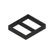 Short Frame - Steel Design | 272W x 242D x 50H gallery detail image