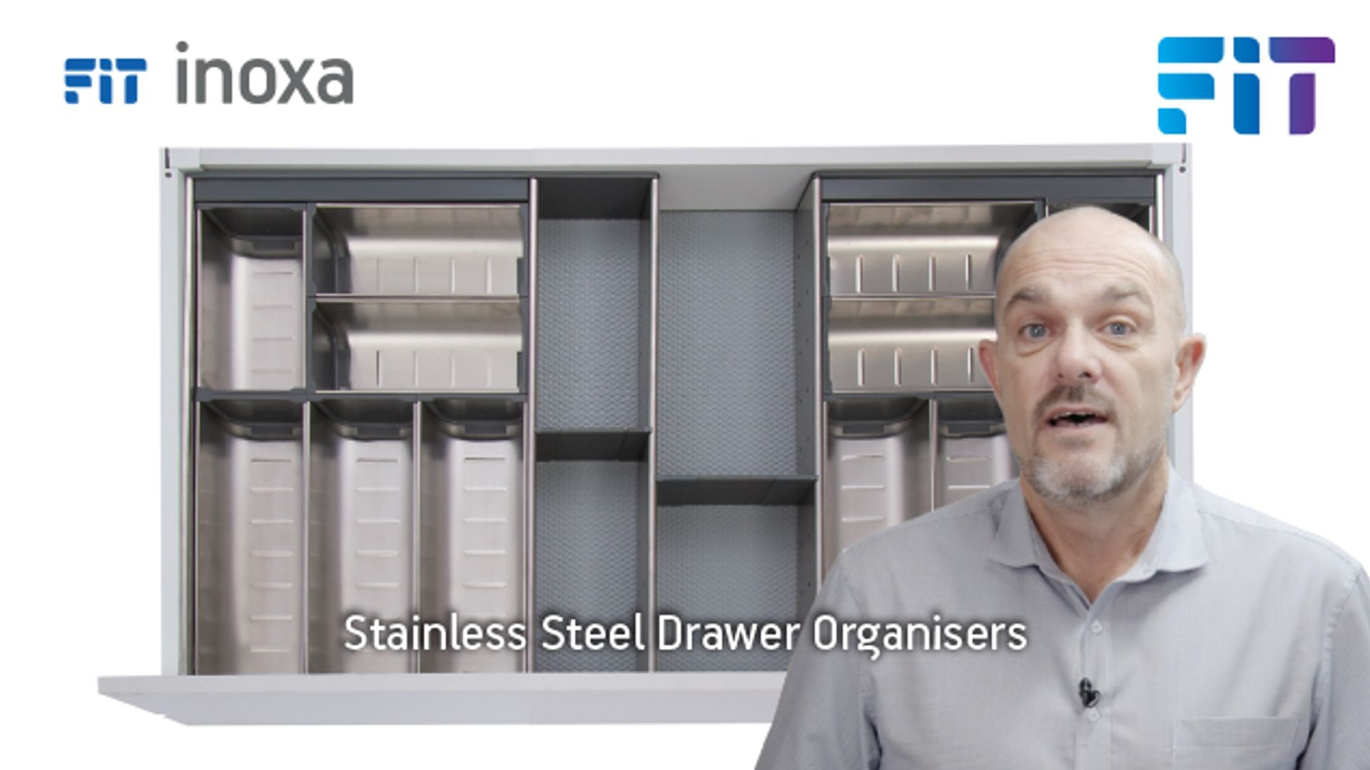 Inoxa Stainless Steel Drawer Organising System gallery detail image