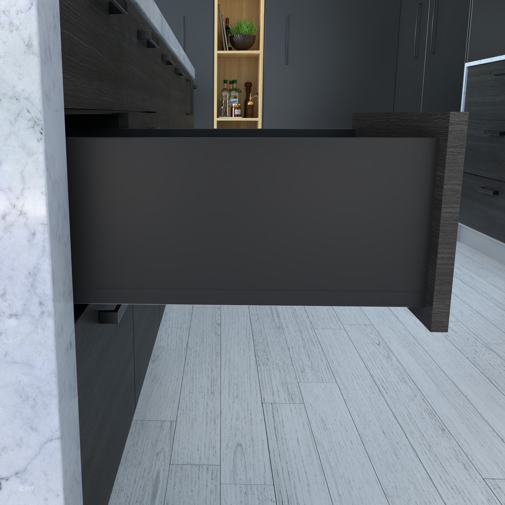 ALUNAN T Slimwall Soft Close Drawer System gallery detail image
