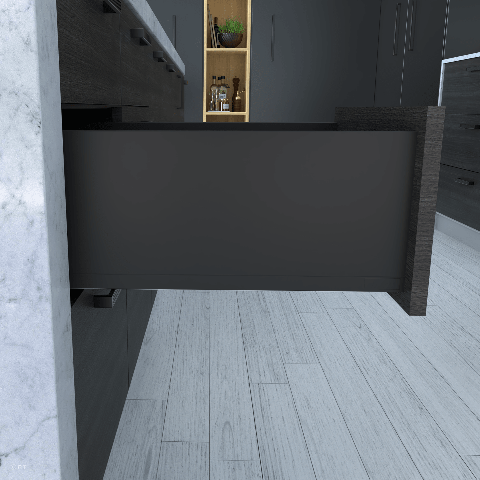 ALUNAN T Slimwall Soft Close Drawer System gallery detail image