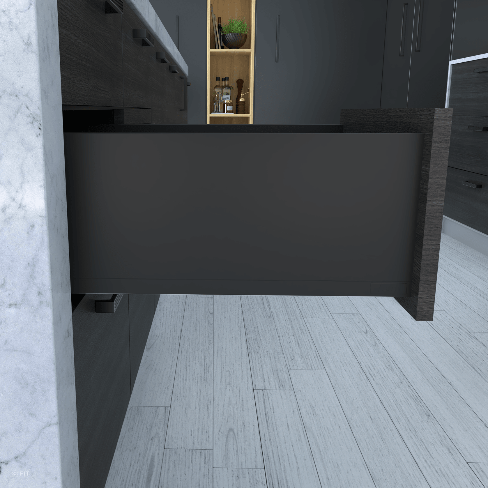 ALUNAN T Slimwall Soft Close Drawer System gallery detail image