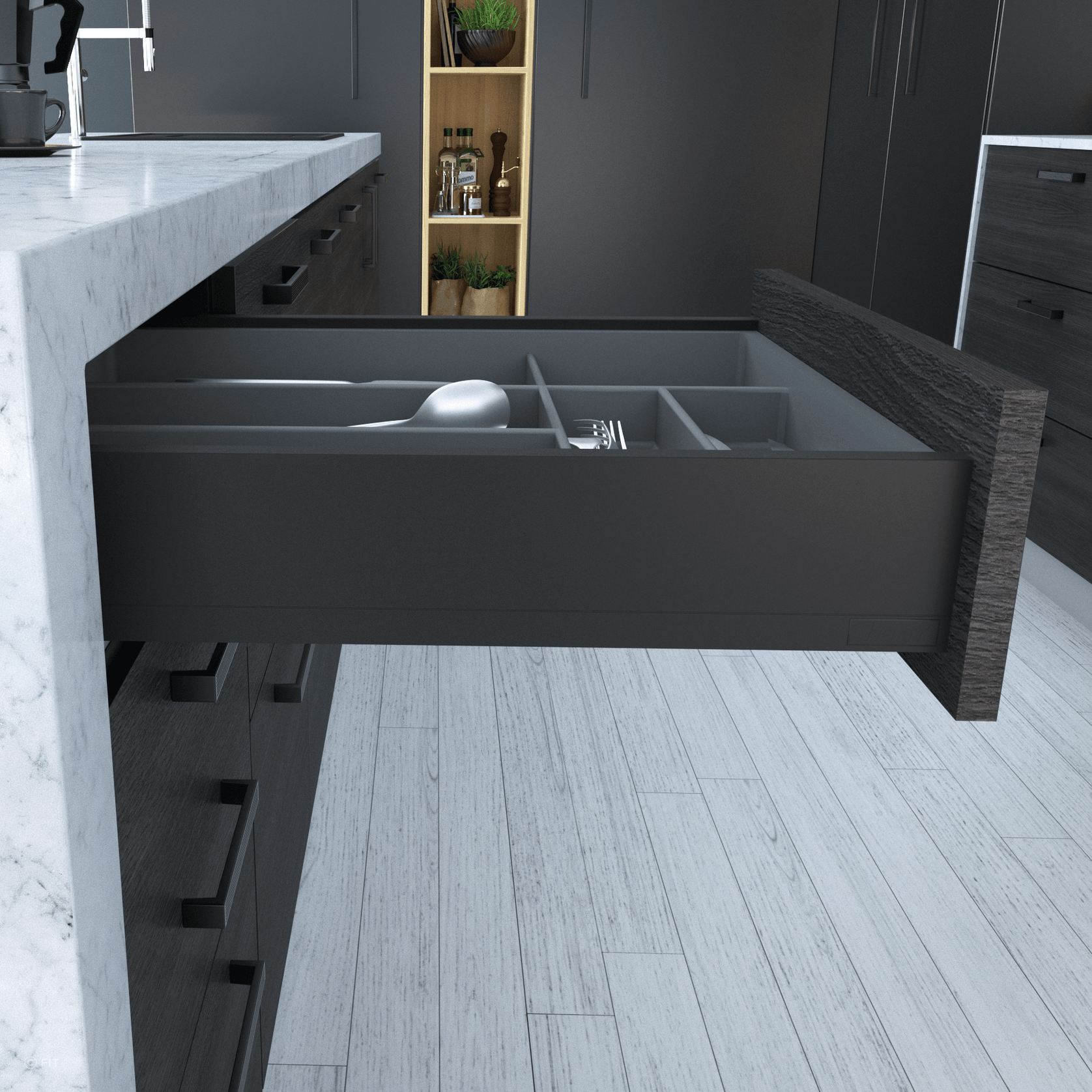 ALUNAN T Slimwall Soft Close Drawer System gallery detail image