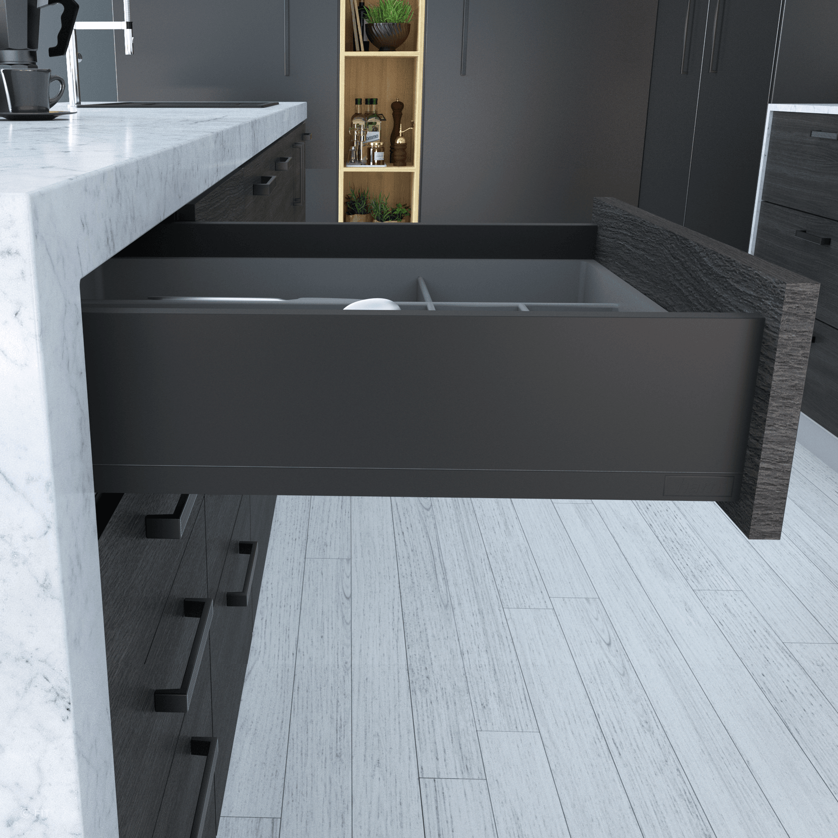 ALUNAN T Slimwall Soft Close Drawer System gallery detail image