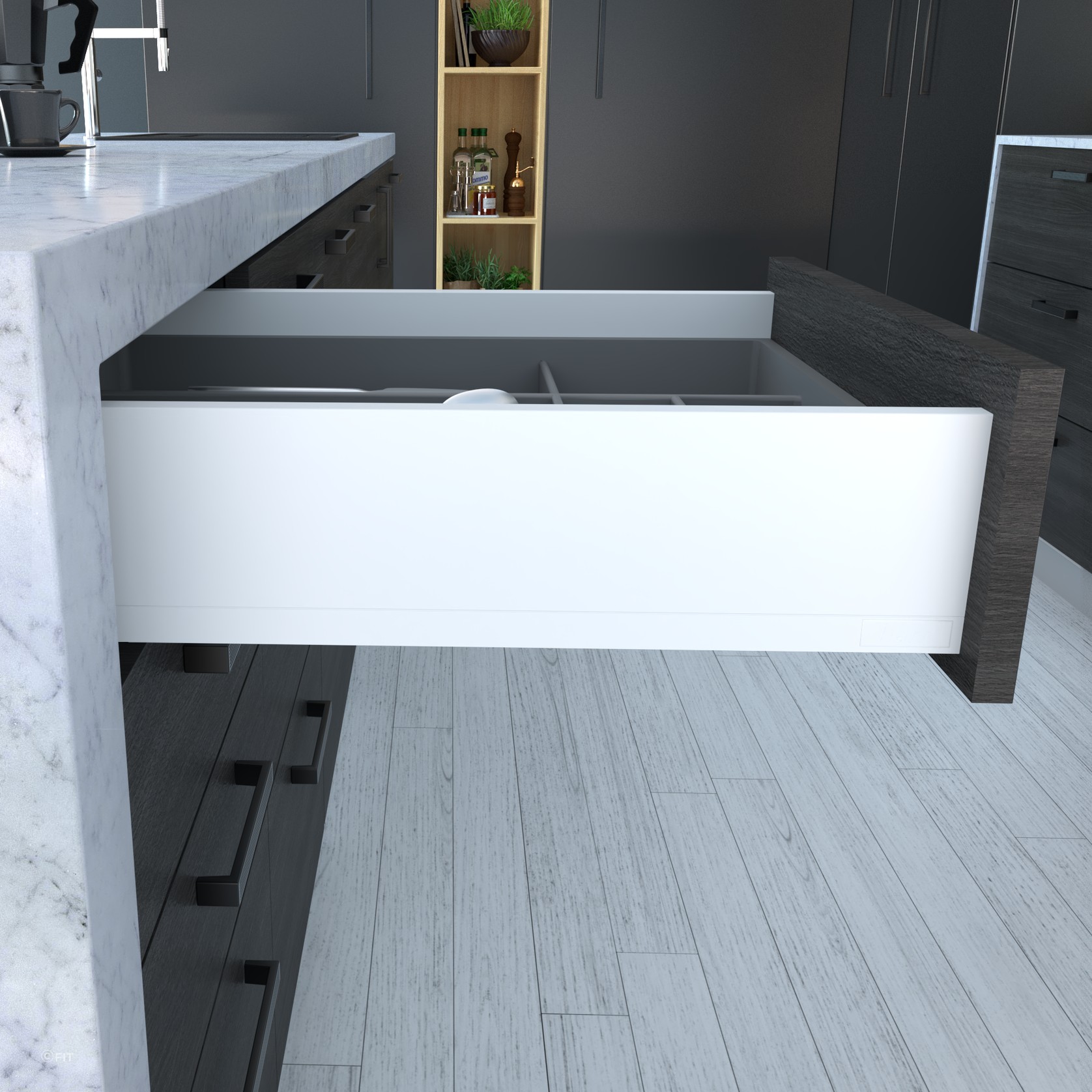 ALUNAN T Slimwall Soft Close Drawer System gallery detail image