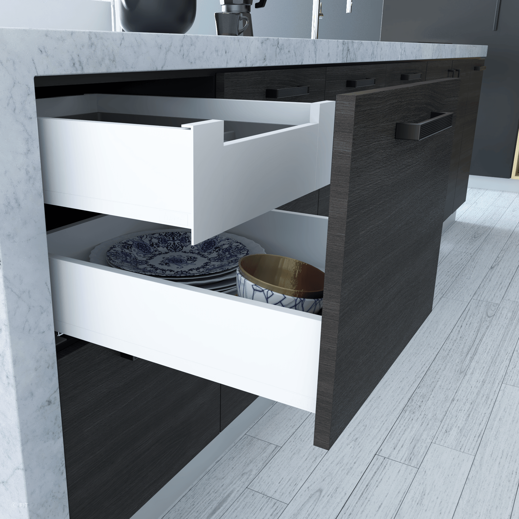 ALUNAN T Slimwall Soft Close Drawer System gallery detail image