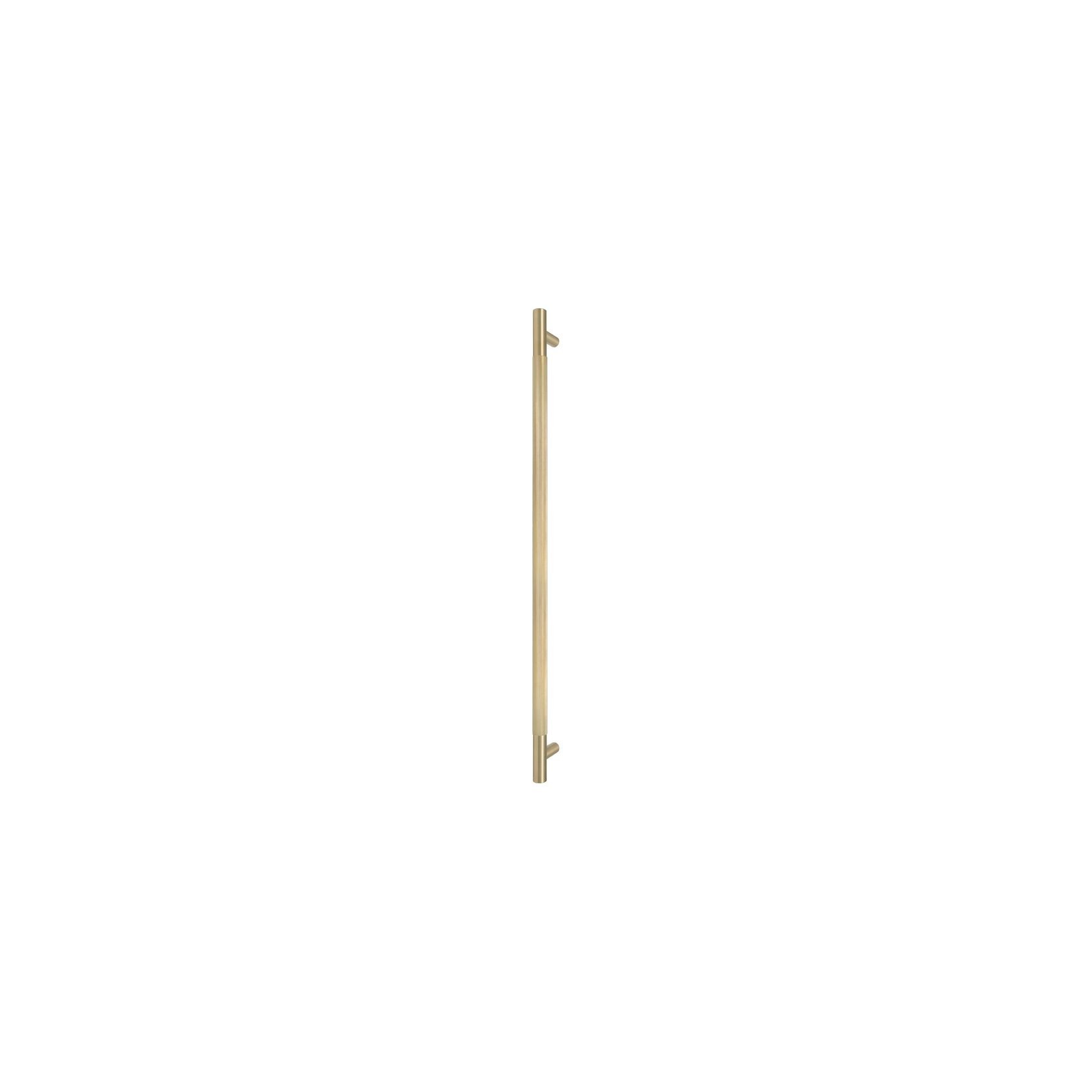 Textured Solid Brass Pull Handle - Linear Knurled gallery detail image