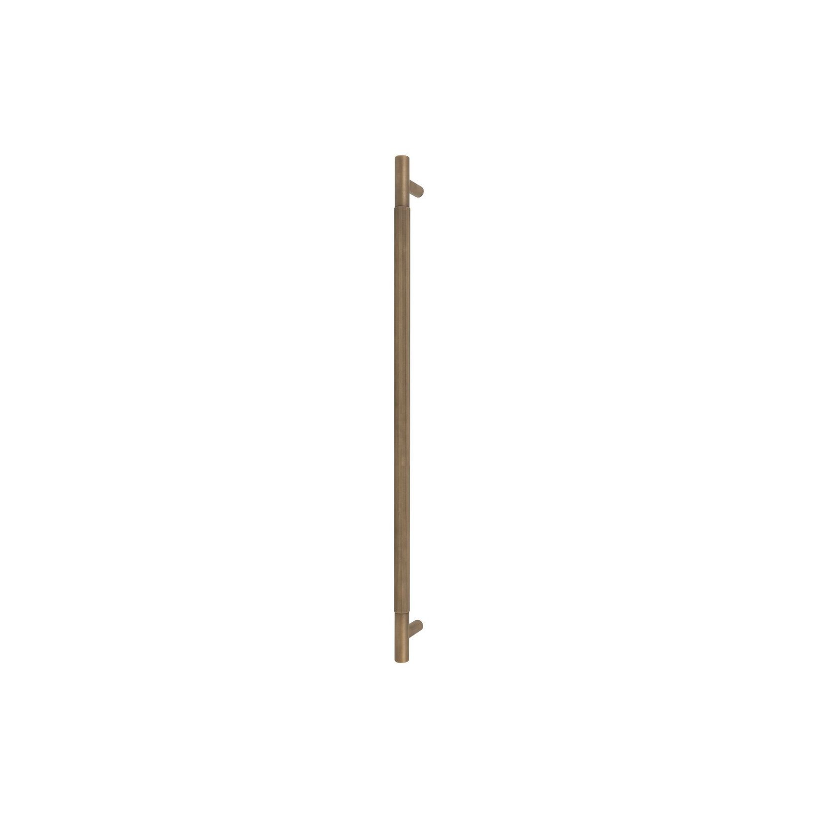 Textured Solid Brass Pull Handle - Linear Knurled gallery detail image
