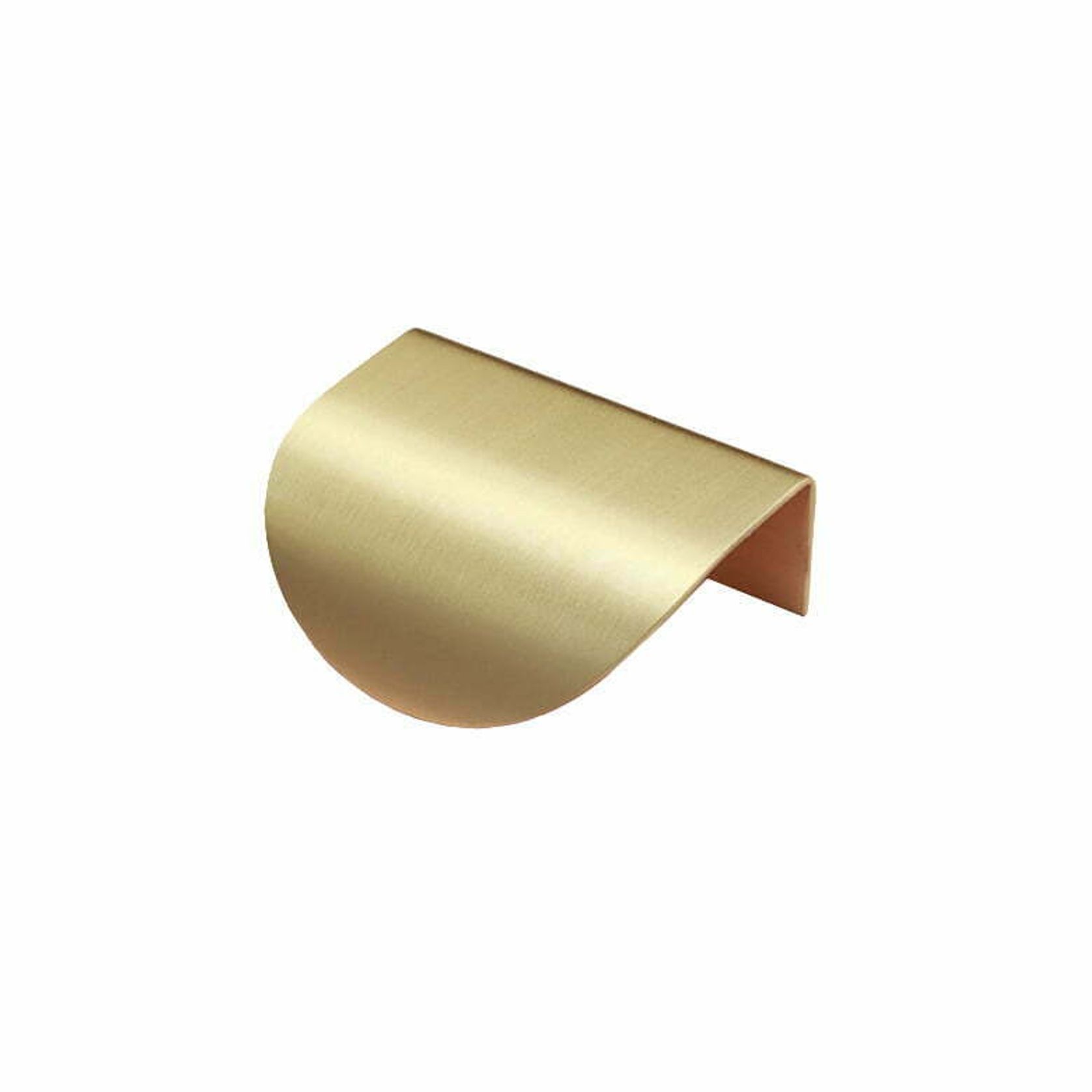 Brass kitchen lip pull handles round gallery detail image