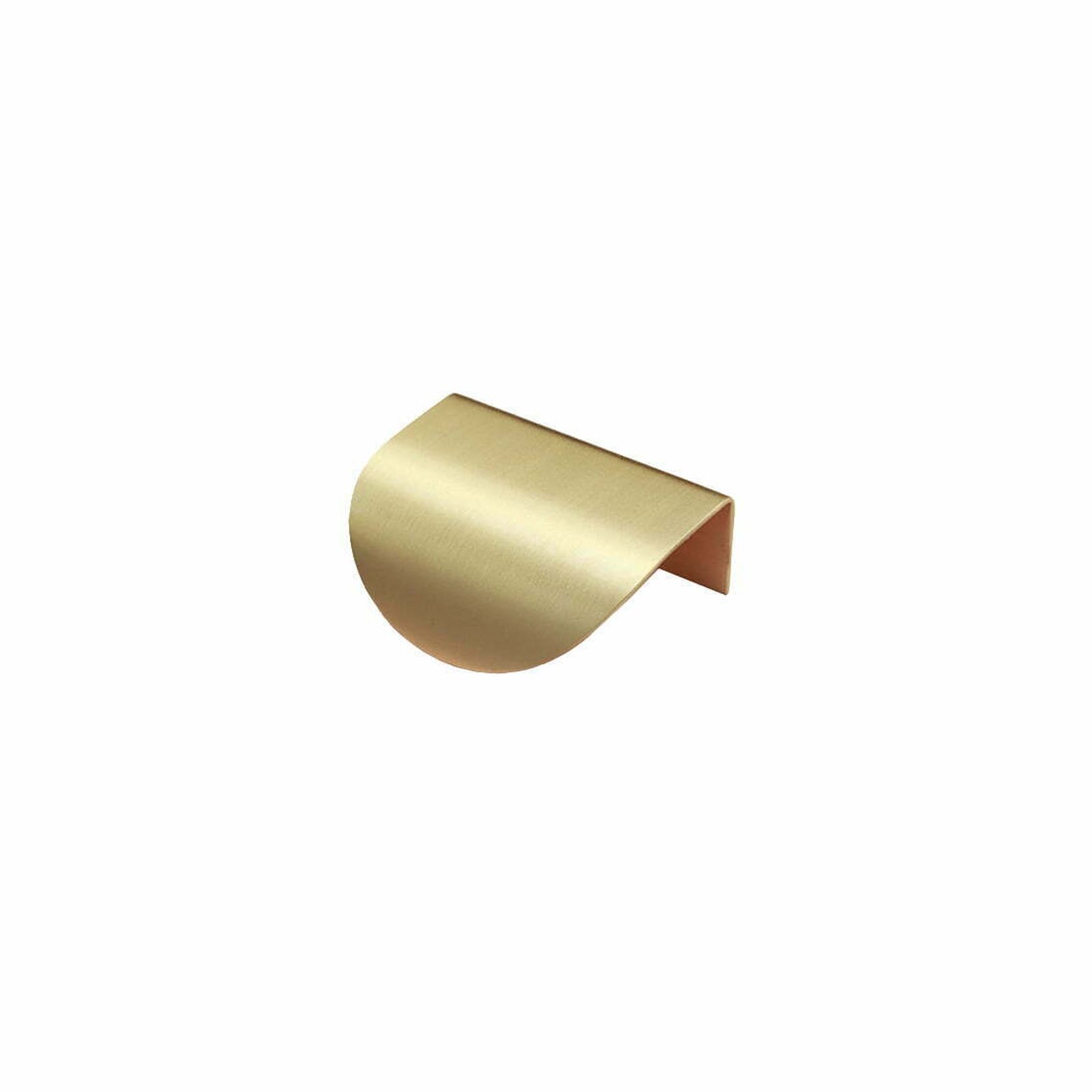 Round Brass Lip Pull Kitchen Handles gallery detail image