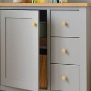 Kitchen button round knobs solid brass gallery detail image