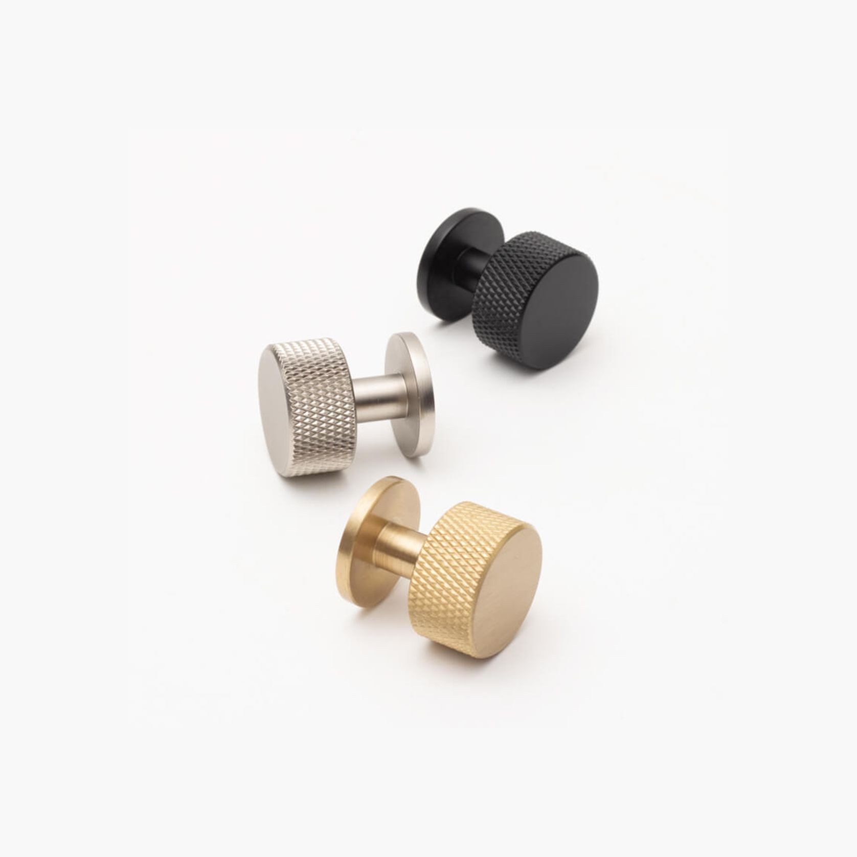 Solid Brass Knurled Kitchen Drawer Knobs gallery detail image