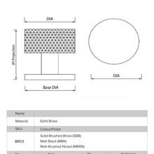 Kitchen drawer Knurled knobs solid brass gallery detail image
