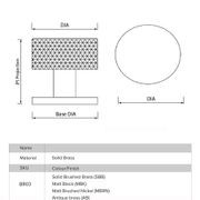 Solid Brass Knurled Kitchen Drawer Knobs gallery detail image