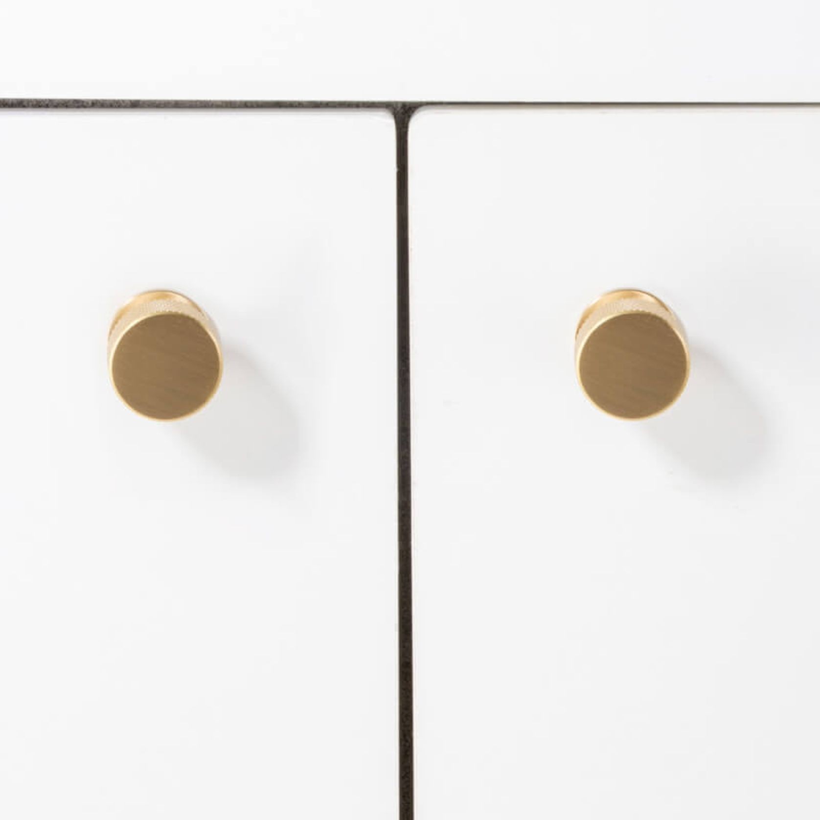 Kitchen drawer Knurled knobs solid brass gallery detail image