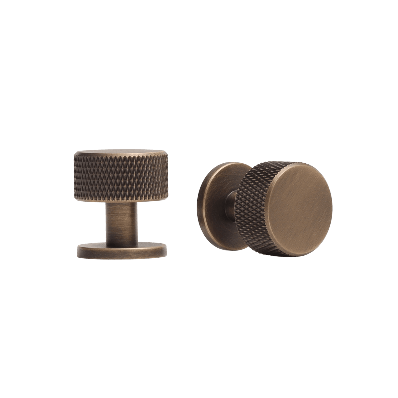 Solid Brass Knurled Kitchen Drawer Knobs gallery detail image