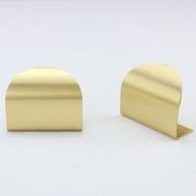 Brass kitchen lip pull handles round gallery detail image