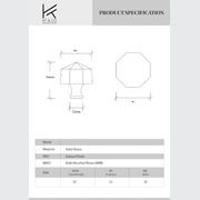 Kitchen knobs Octagon solid brass gallery detail image