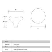 Kitchen Round Knobs Solid Brass - 25mm & 30mm gallery detail image
