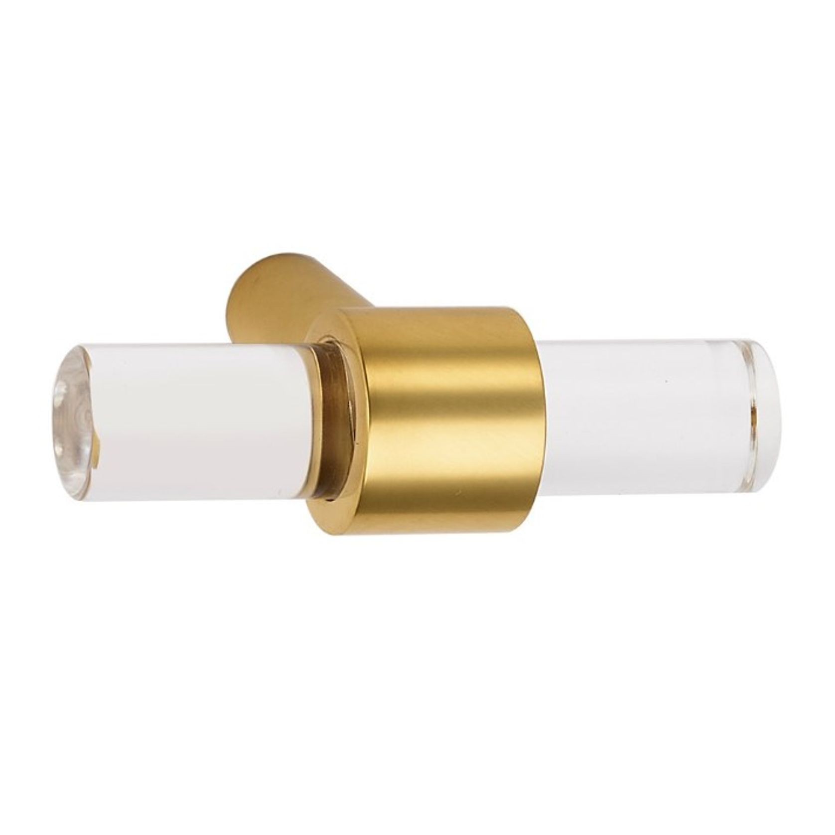 Acrylic Drawer pull Handles Paris brushed brass gallery detail image