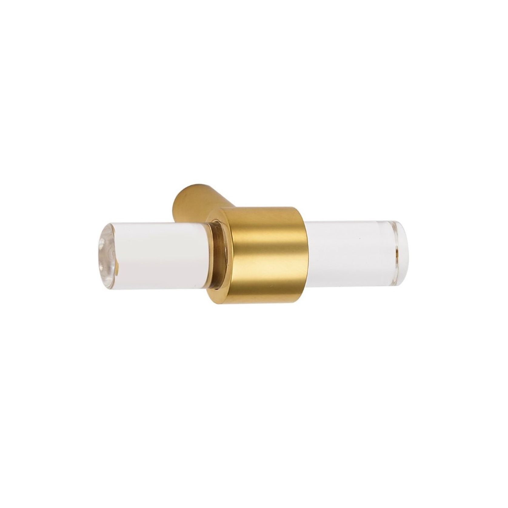 Acrylic Drawer pull Handles Paris brushed brass gallery detail image