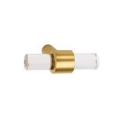 Acrylic Drawer pull Handles Paris brushed brass gallery detail image