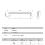 kitchen cabinet handles Dubbo solid brass gallery detail image