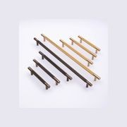 Kitchen Knurled handles solid Brass /aged antique brass Tallow Beach gallery detail image