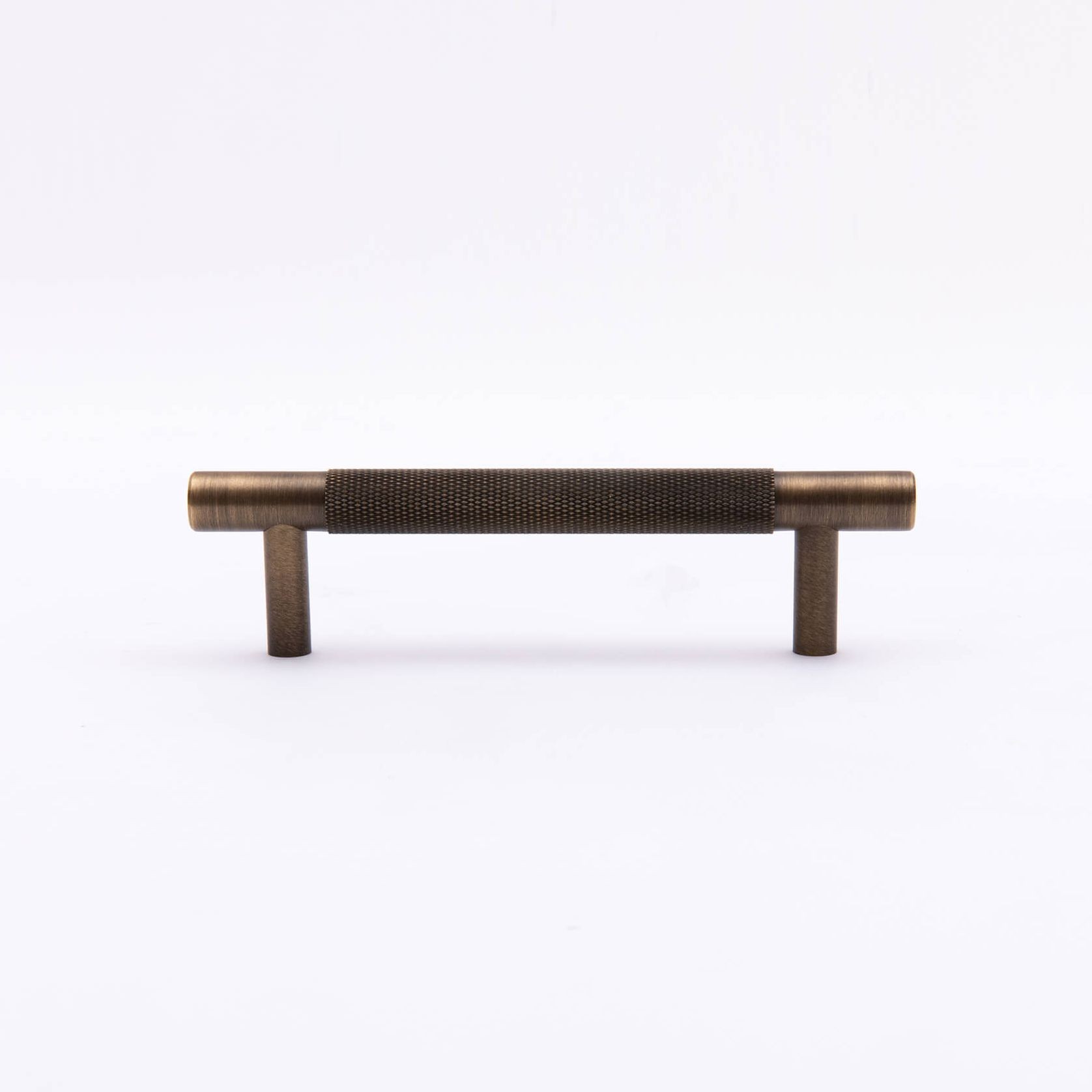 Kitchen Knurled handles solid Brass /aged antique brass Tallow Beach gallery detail image